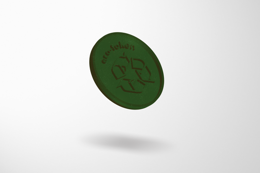 A photo of Biodegradable Plastic Tokens in Stock from JM Band®. Purchase Tokens in 23.25mm (1€) here.