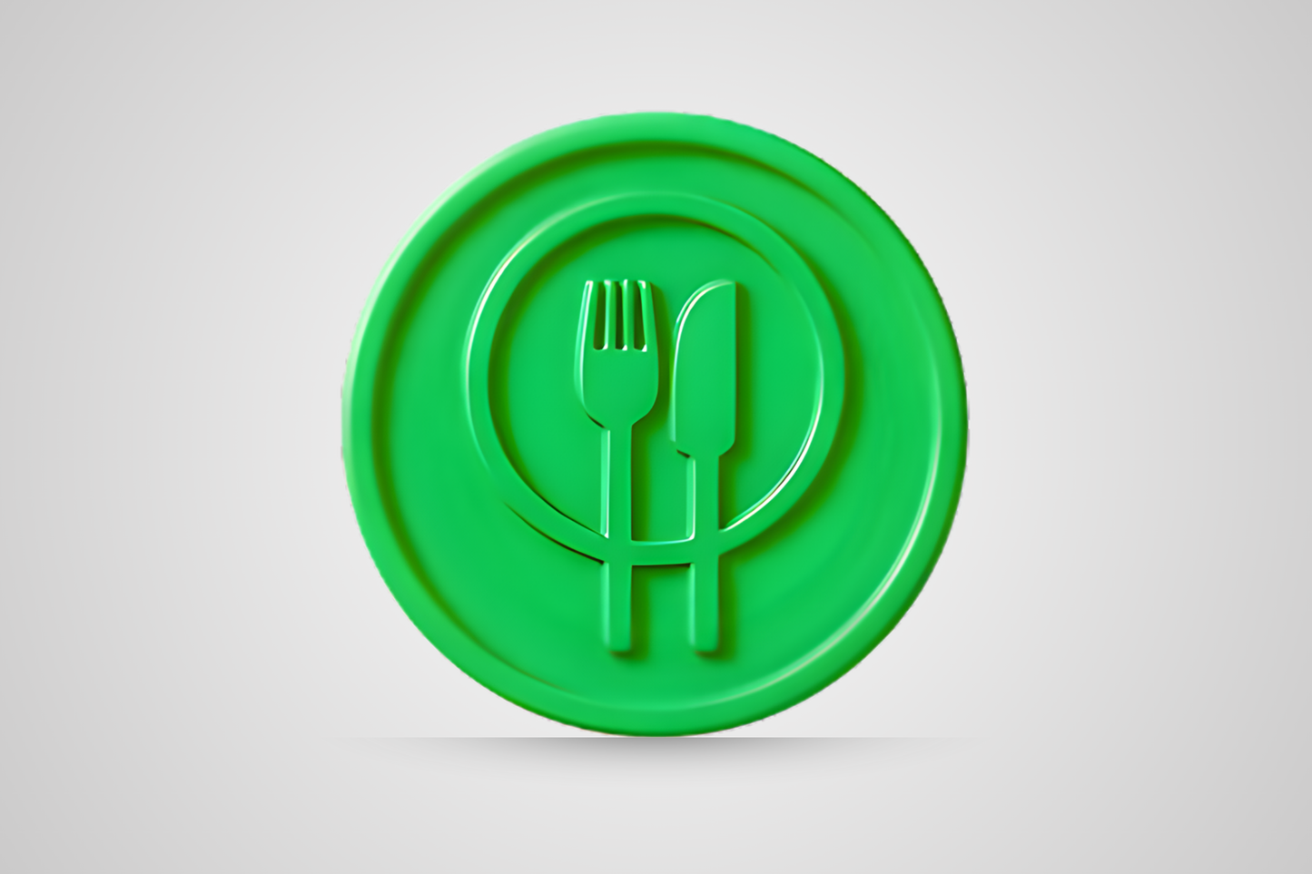 Bon de réduction pour boisson en relief, de couleur vert alimentaire, de la marque JM Band®.