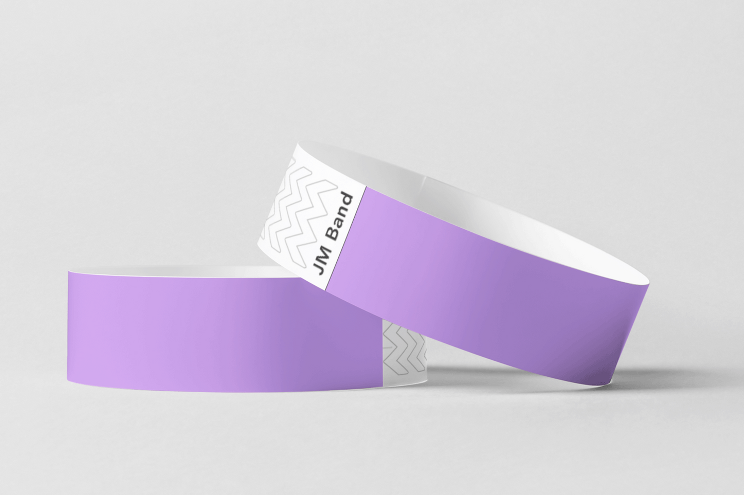 A photo of Paper wristband without print from JM Band®. Purchase Paper wristbands in Lavender here.