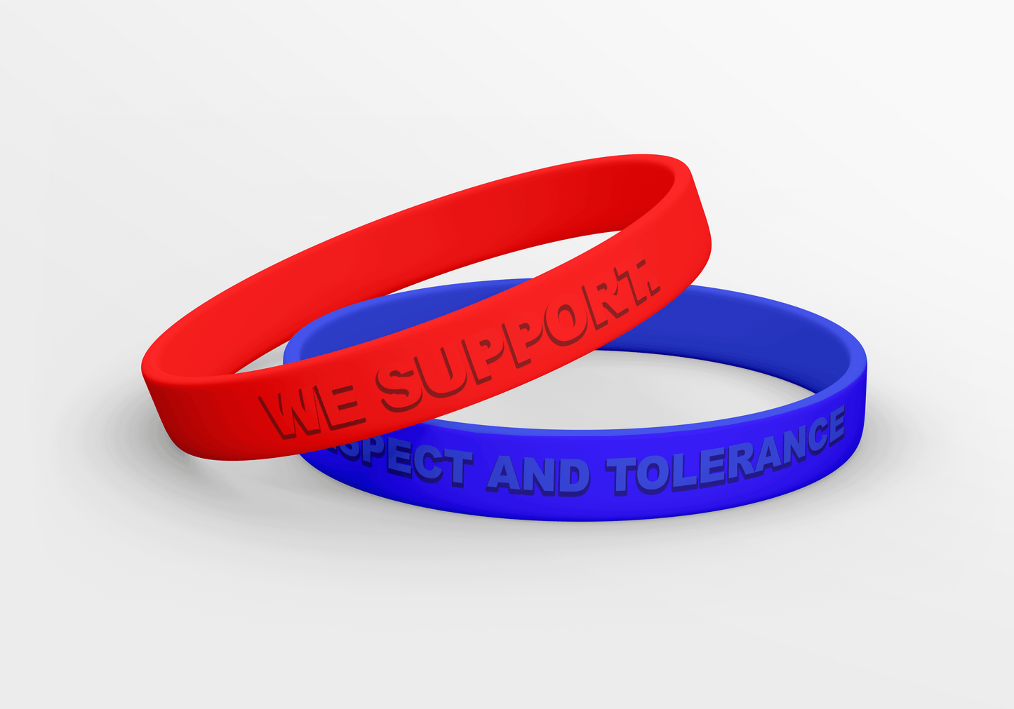 Bracelets en silicone gaufré - Bracelets en silicone avec texte en relief JM Band®