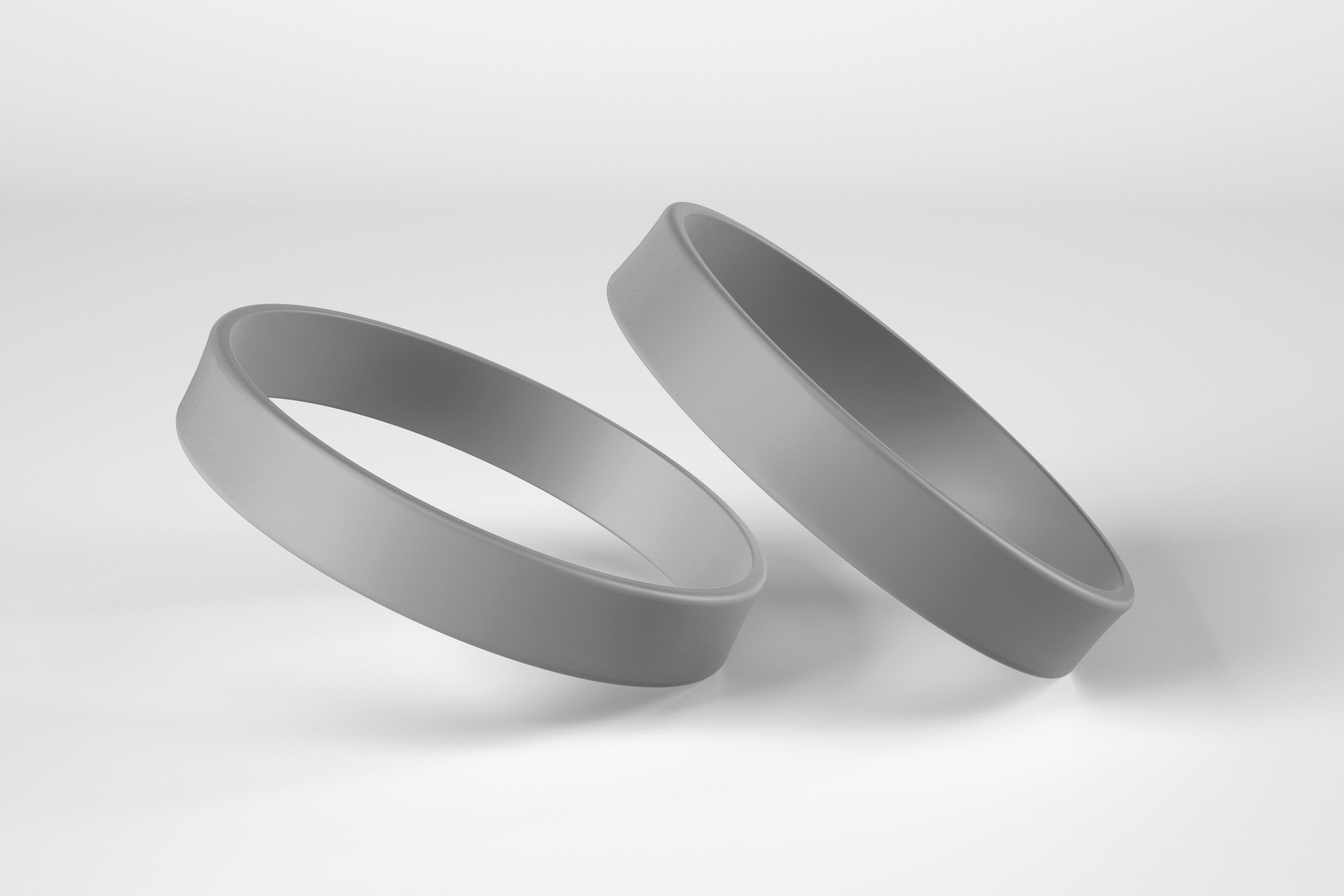 Plain Silicone Wristbands Silicone wristbands JM Band® 1 Gray