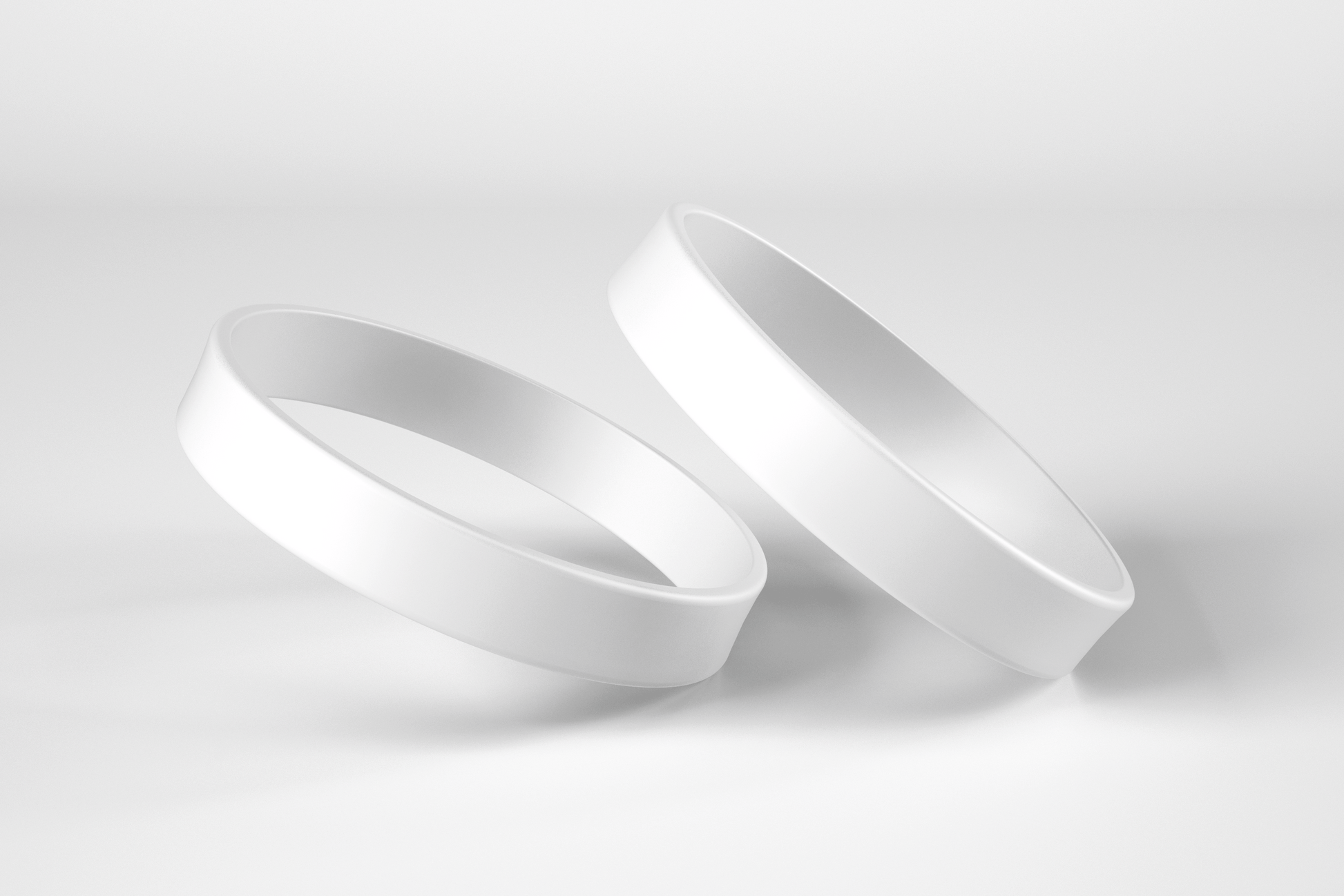 Plain Silicone Wristbands Silicone wristbands JM Band® 1 White