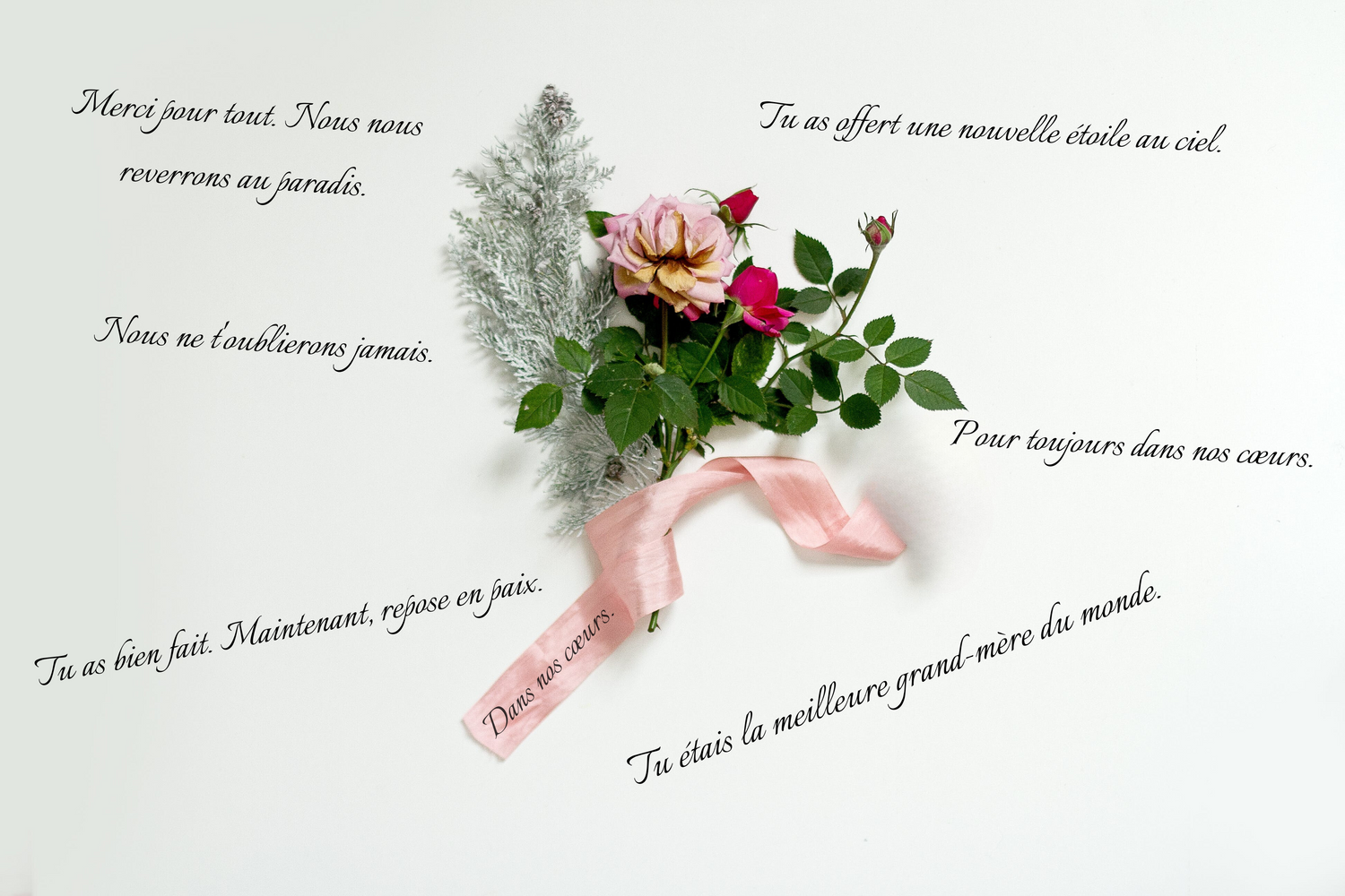 Que doit-on écrire sur un bouquet funéraire ?