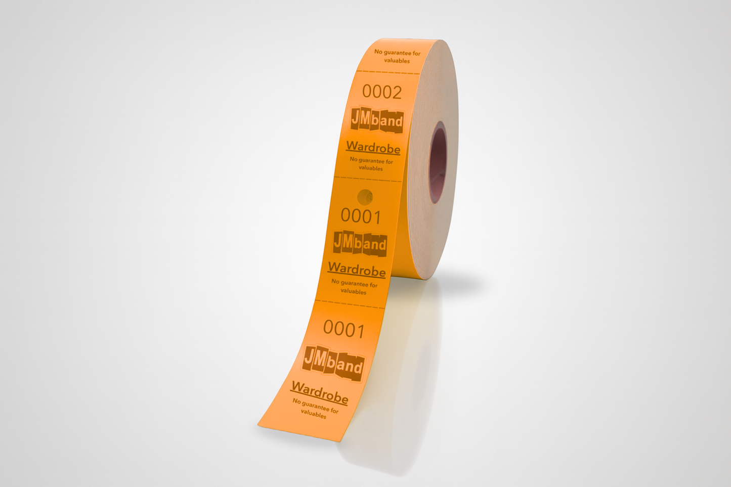 Billets de vestiaire en 2 parties avec impression