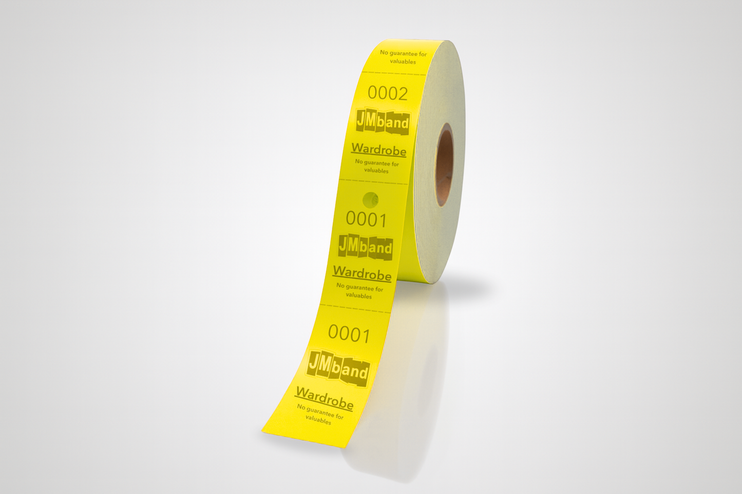 Billets de vestiaire en 2 parties avec impression