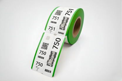 Billets verts en 3 parties avec impression.