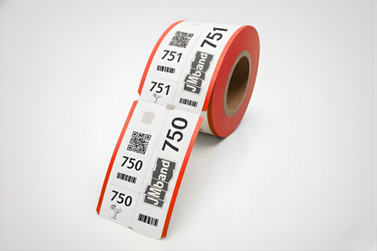 Billets rouges en 3 parties avec impression.