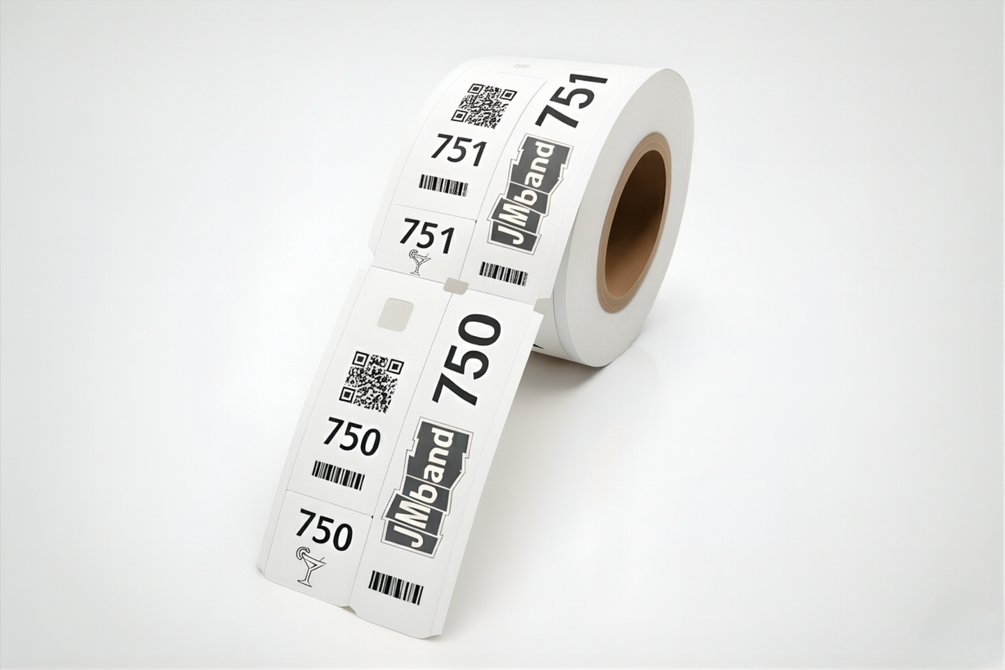 Billets de vestiaire en 3 parties avec impression