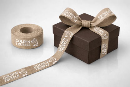 Ruban cadeau en tissu de bambou avec impression personnalisée de JM Band®.