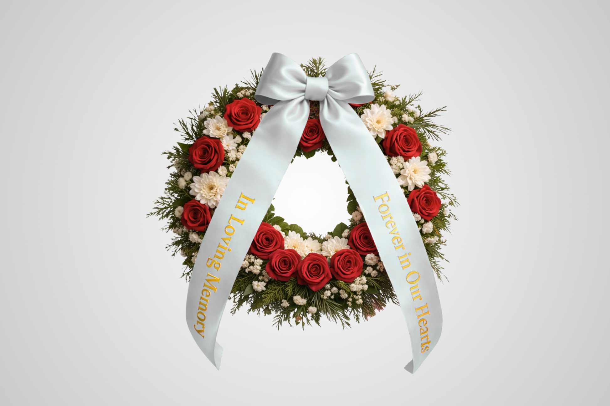 Ruban de bouquet en satin écologique avec motif personnalisé gris de JM Band®.