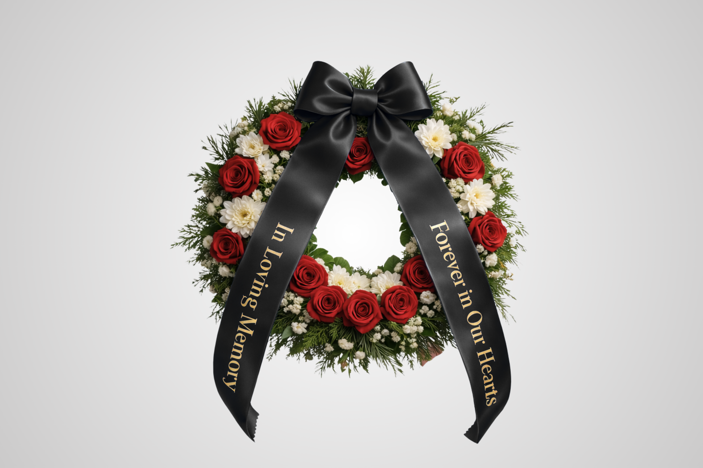 Ruban de bouquet en satin noir écologique imprimé avec un motif personnalisé de JM Band®.