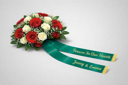 Ruban de bouquet avec impression