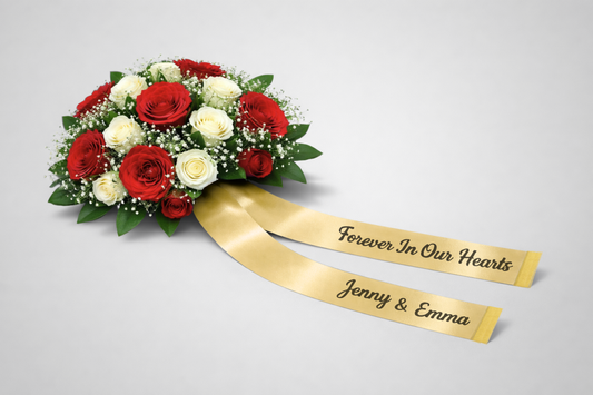 Ruban de bouquet avec impression
