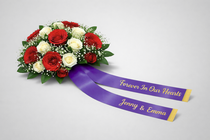 Ruban de bouquet avec impression