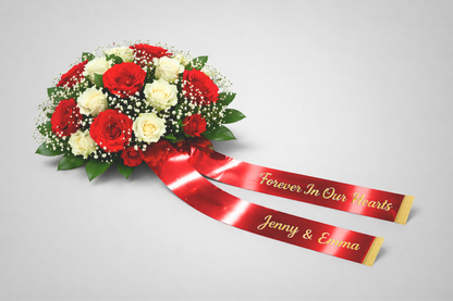 Ruban de bouquet avec impression