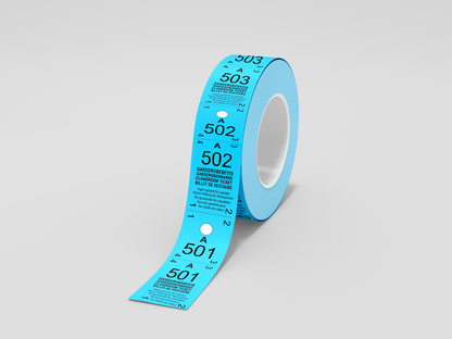 Billets Vestiaire 2-Parties (500 pcs.)