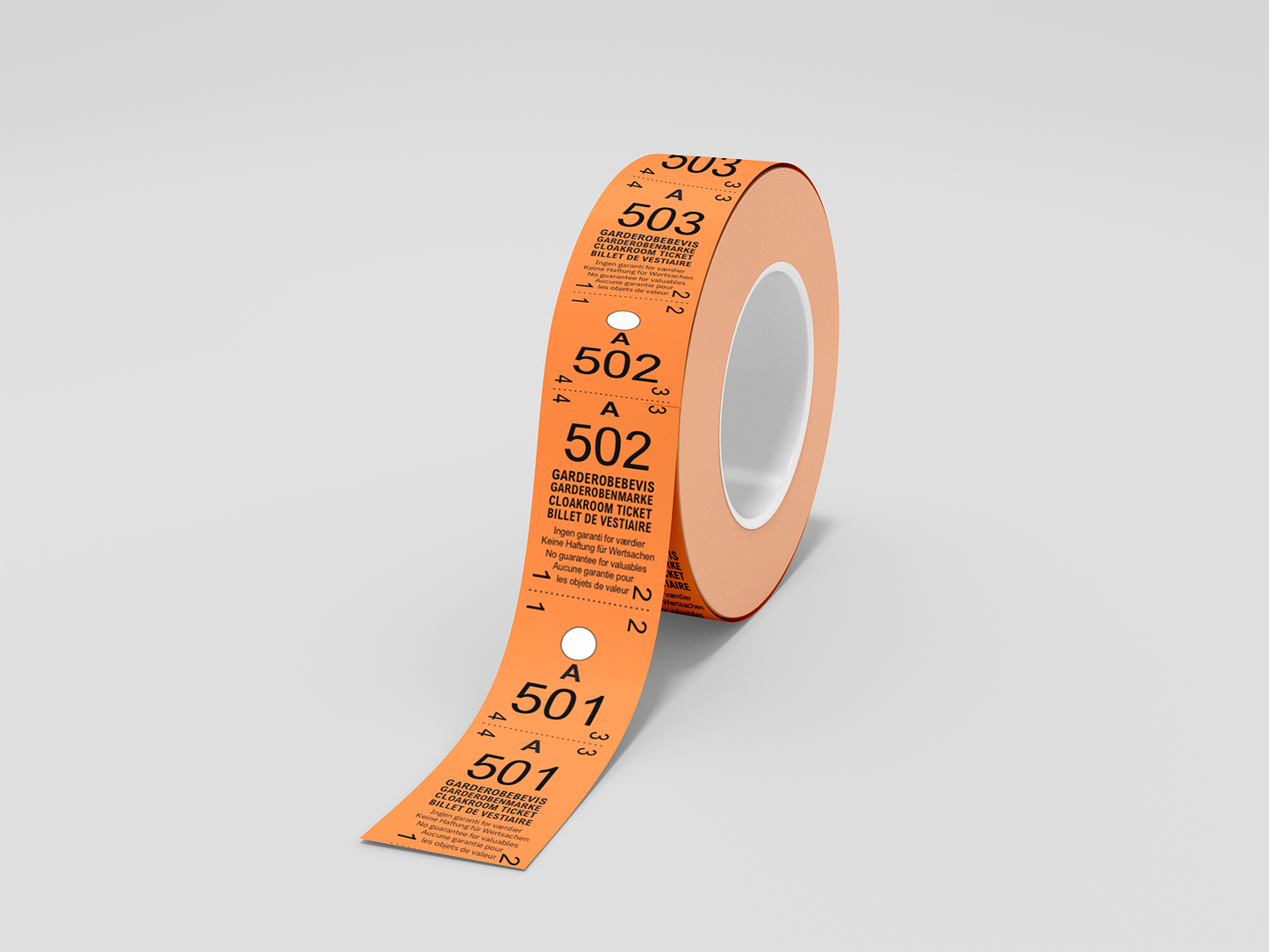 Billets Vestiaire 2-Parties (500 pcs.)