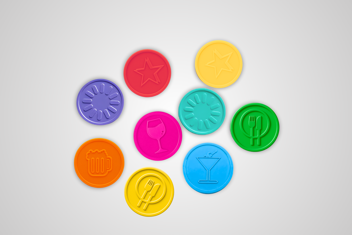 Embossed Plastic Tokens in Stock from JM Band