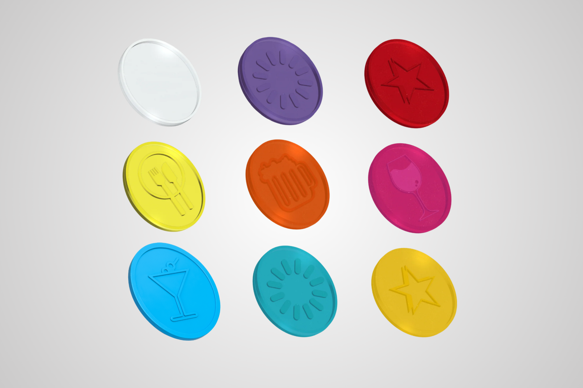 Embossed Plastic Tokens in Stock from JM Band