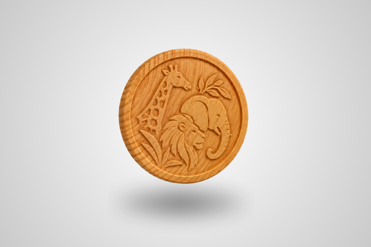 Embossed Wooden Tokens