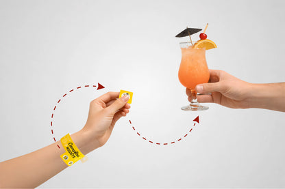 Bracelet d’Entrée en Plastique avec Ticket Détachable