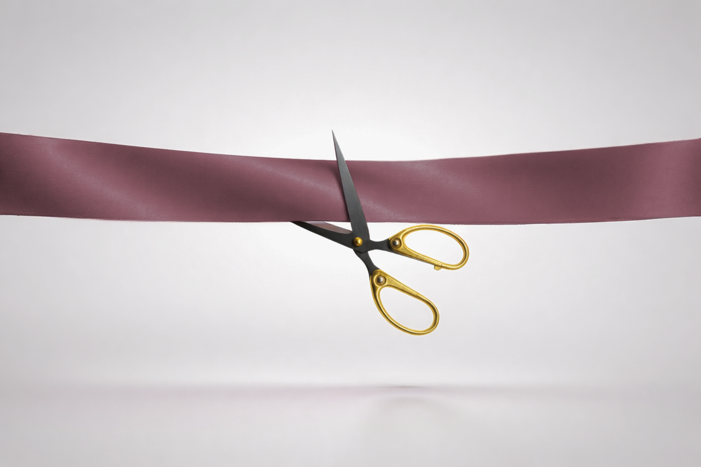 Ruban d'inauguration en satin ECO Bordeaux sans impression de JM Band®.