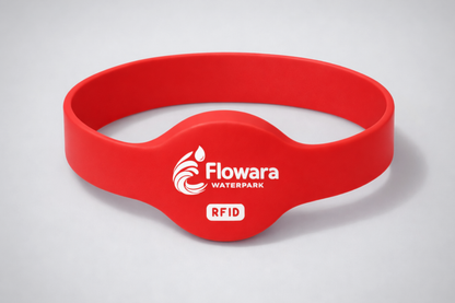 Bracelet NFC en silicone modèle JM02 avec impression personnalisée de JM Band®.