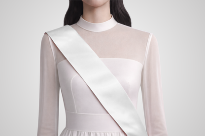 Écharpe anniversaire satin sans impression