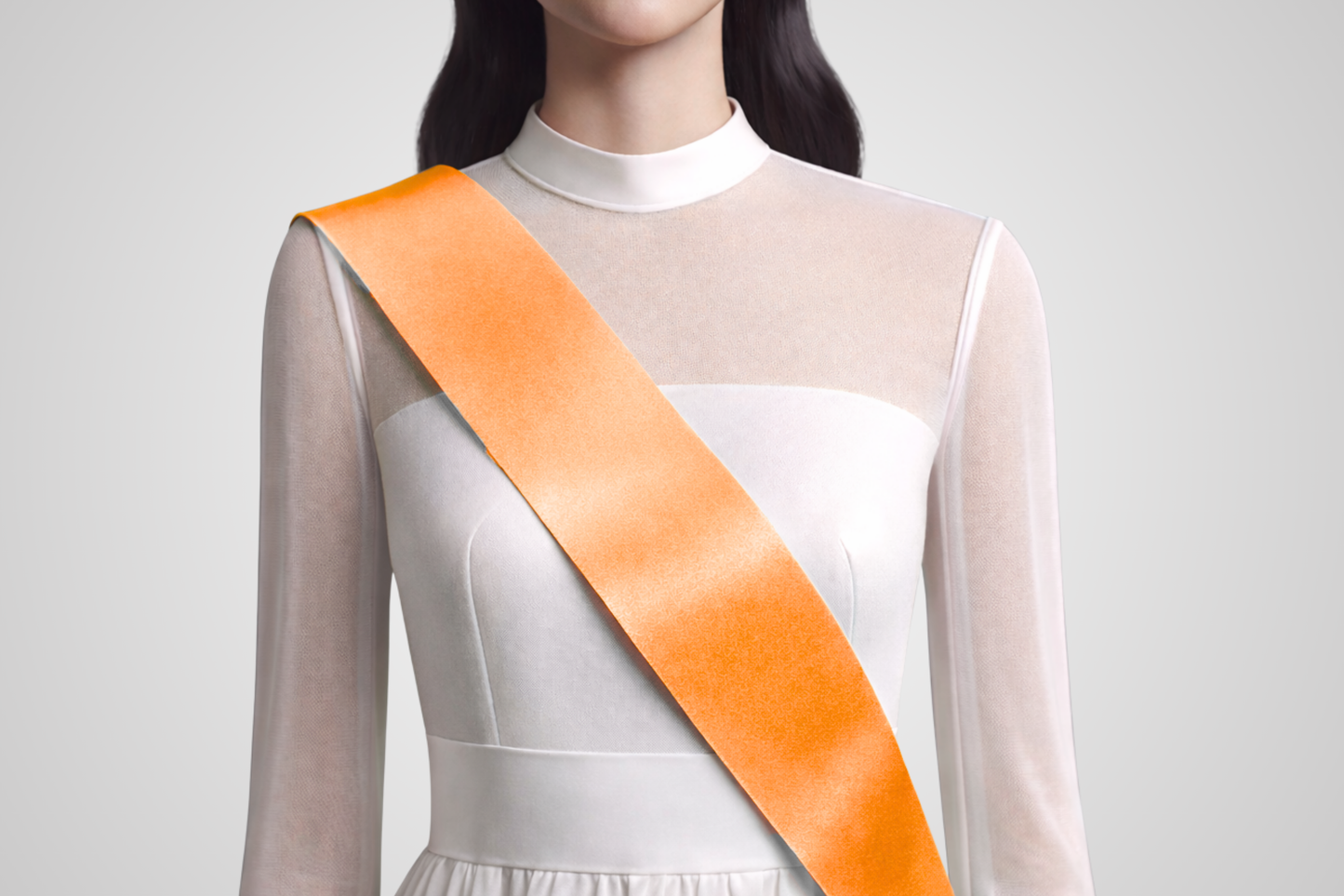 Ruban orange sans impression de JM Band®.