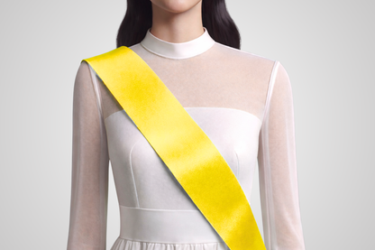 Ruban jaune uni pour ceinture, de la marque JM Band®.