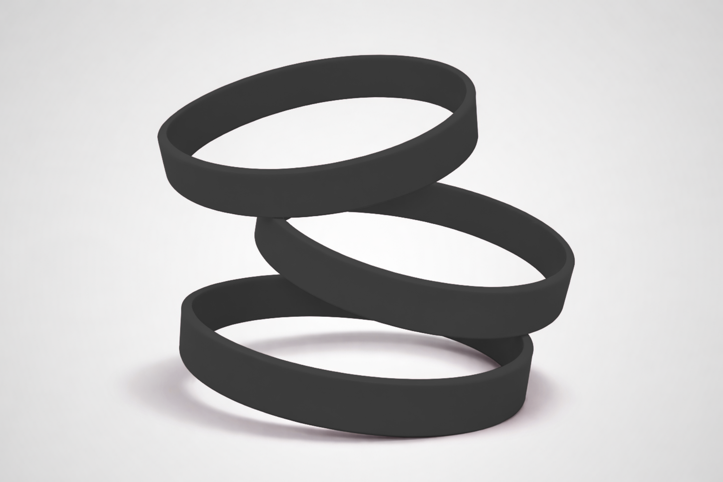 Bracelets en silicone noir uni. Achetez des bracelets en silicone sans impression chez JM Band®.
