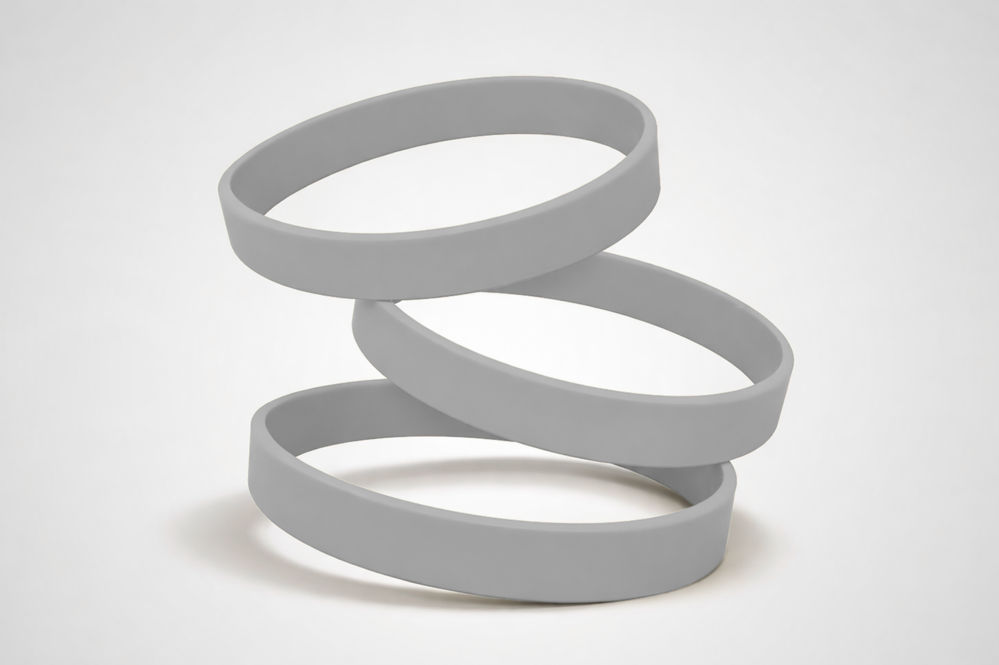 Bracelets en silicone gris uni. Achetez des bracelets en silicone sans impression chez JM Band®.