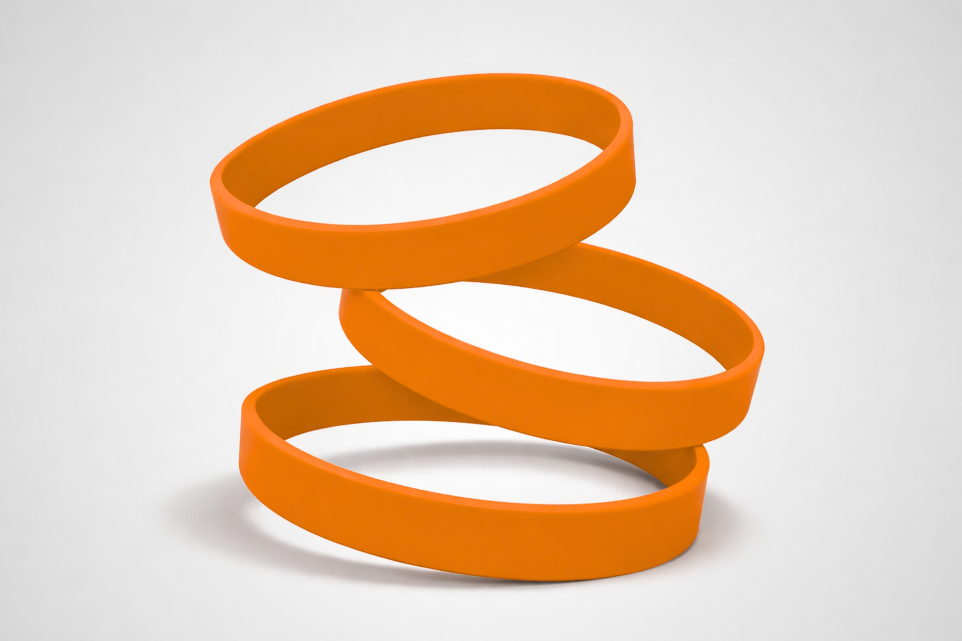 Bracelets en silicone orange unis. Achetez des bracelets en silicone sans impression chez JM Band®.