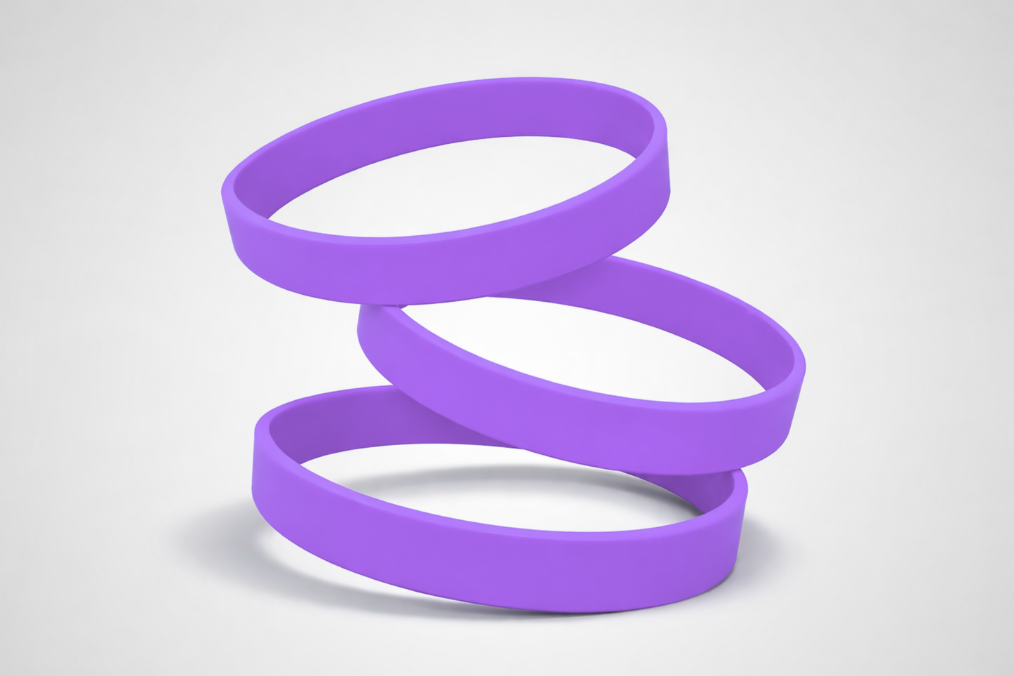 Bracelets en silicone violet uni. Achetez des bracelets en silicone sans impression chez JM Band®.