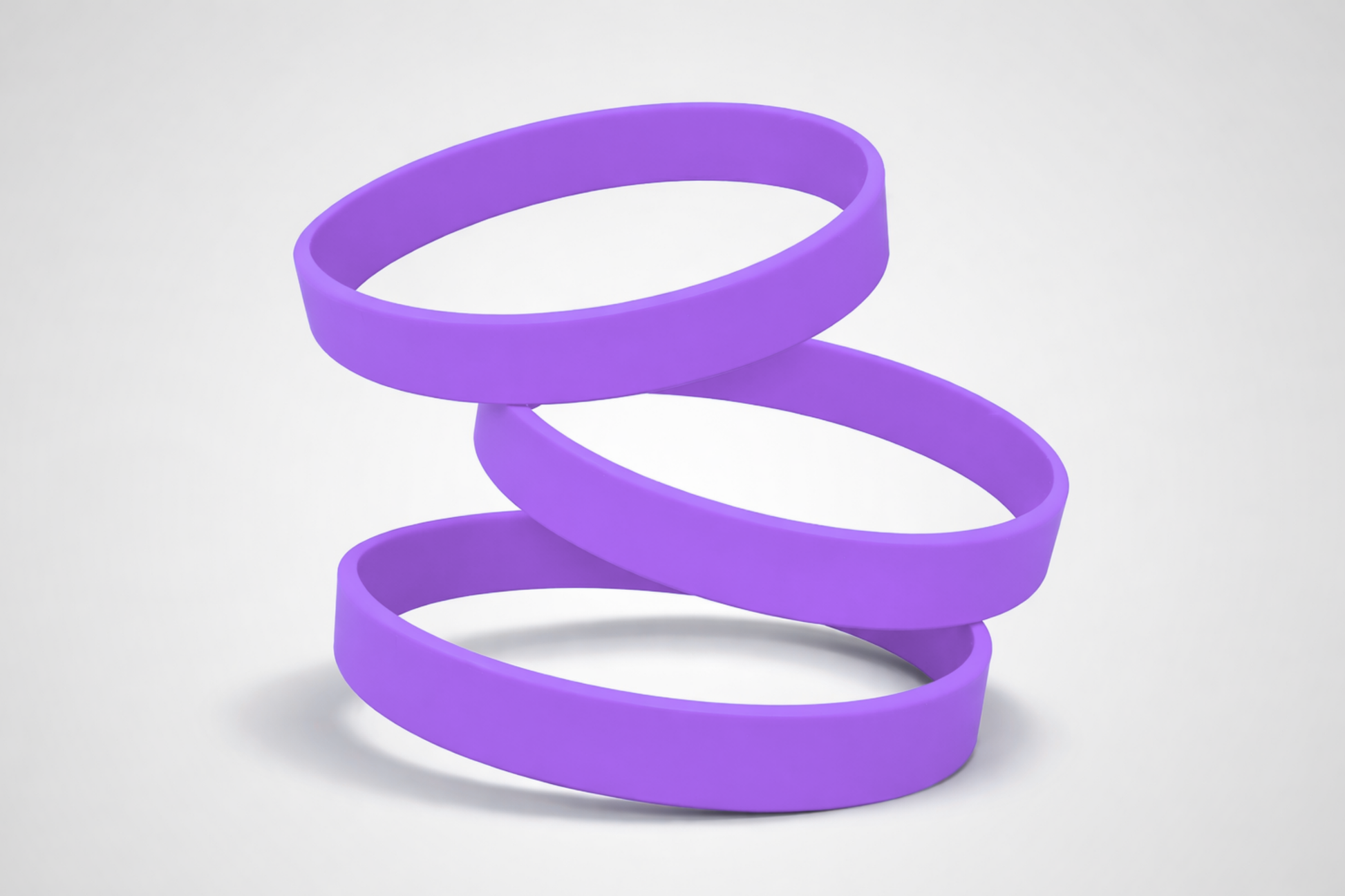 Bracelets en silicone violet uni. Achetez des bracelets en silicone sans impression chez JM Band®.