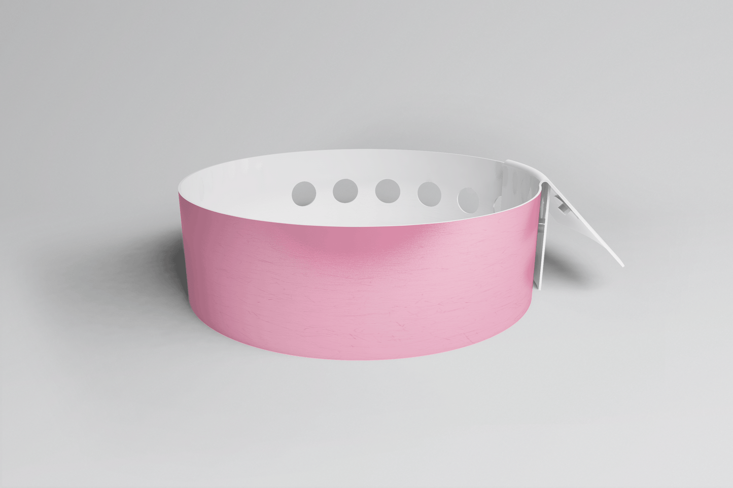 Bracelet uni en forme de L - Bracelet en vinyle uni JM Band® 1 rose