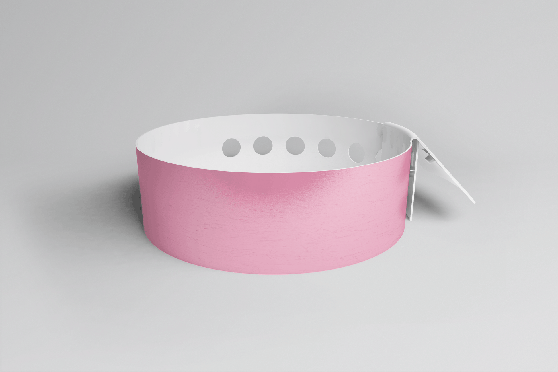 Bracelet uni en forme de L - Bracelet en vinyle uni JM Band® 1 rose