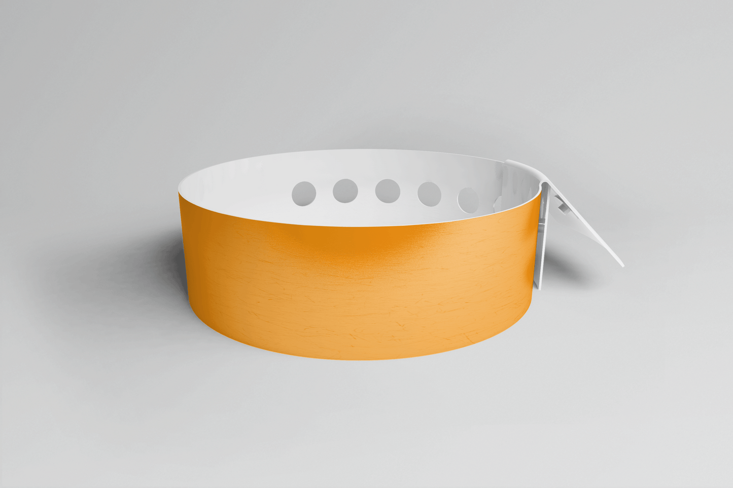 Bracelet uni en forme de L - Bracelet en vinyle uni JM Band® 1 orange