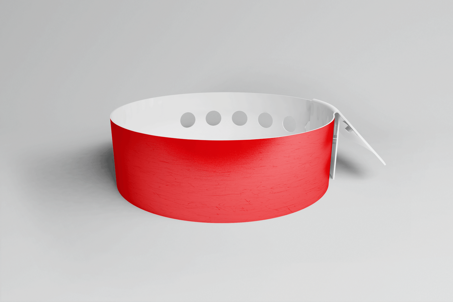 Bracelet uni en forme de L - Bracelet en vinyle uni JM Band® 1 rouge