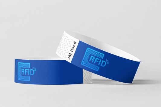 RFID Paper Wristbands - Colour Print and Fudan FM 1108 Paper wristbands JM Band EU   