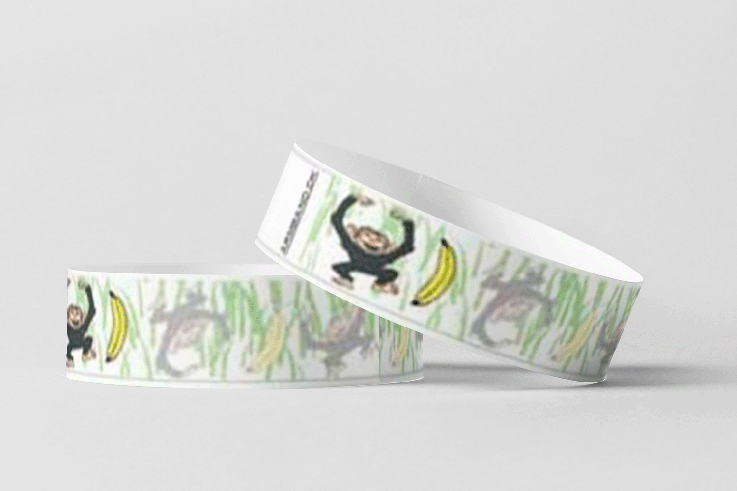 Paper Wristbands - Pre-Printed Paper wristbands JM Band EU 10 Monkeys 