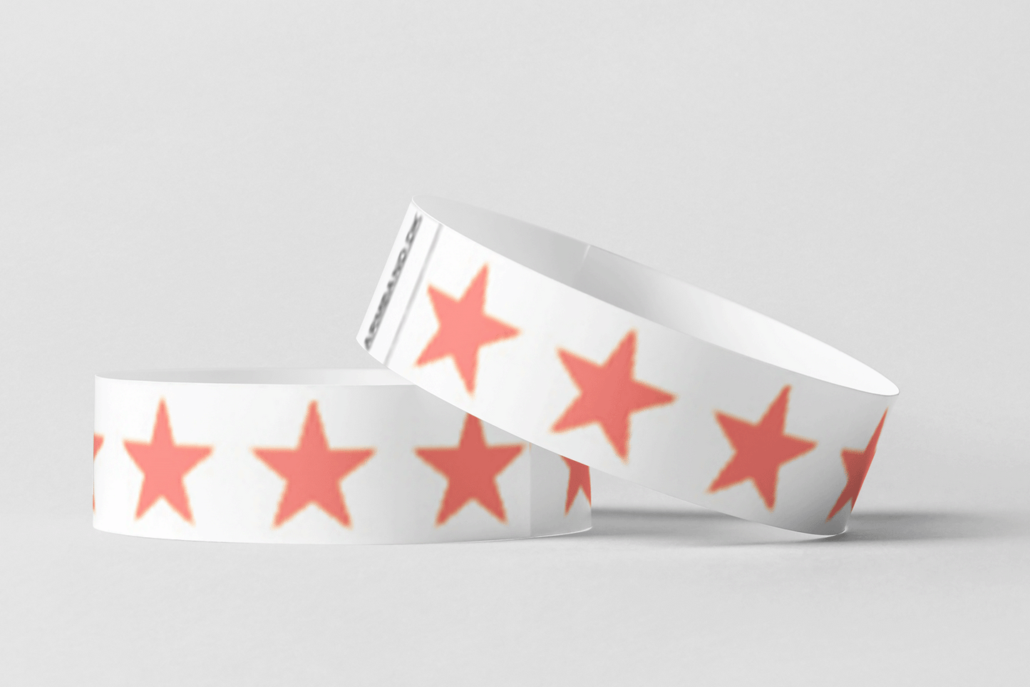 Paper Wristbands - Pre-Printed Paper wristbands JM Band EU 10 Red Stars 