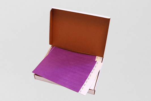 Paper Wristbands Box Of 1000 - Plain Stock Paper wristbands JM Band EU 1 Purple 